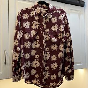 Equipment Vintage Silk Blouse with Floral Pattern